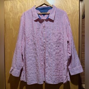 Tommy Hilfiger Striped Chambray Button Down Shirt